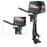 Aohuada 6,5 CV 4 tiempos, motor fueraborda de gasolina, barco, refrigerante de agua, motor de 4 tiempos, 6,5 HP, motor de barco