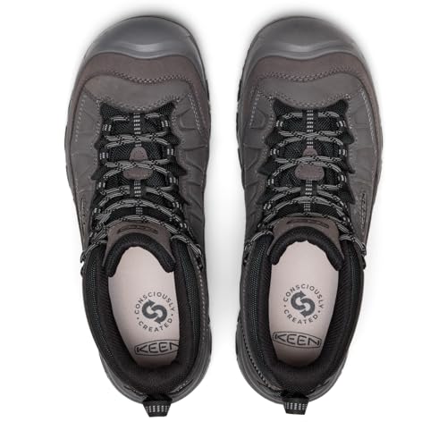 Image of KEEN Men's Targhee 4 Mid Height Durable Comfortable Waterproof Hiking Boots, Magnet /Black, 13