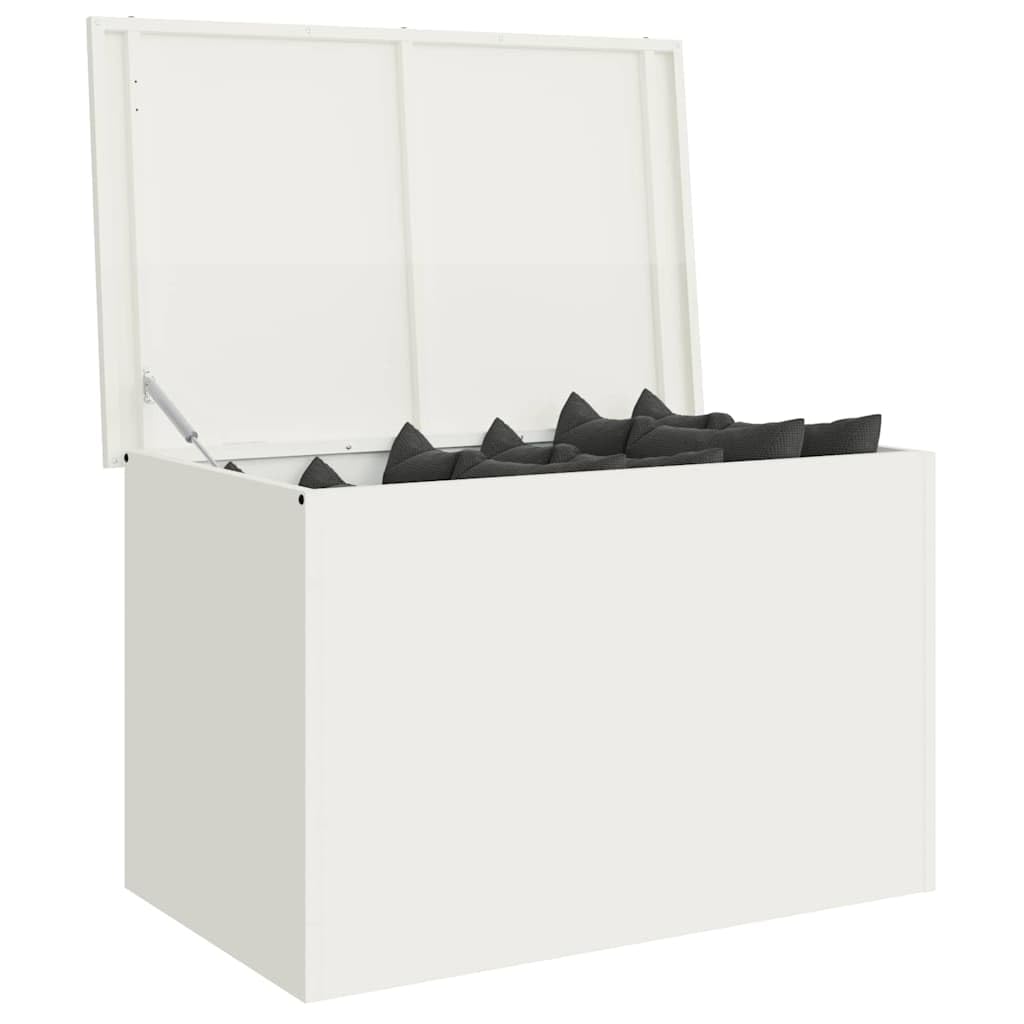 Vidaxl Outdoor Storage Box 80 X 50.5 X 50 Cm Steel White