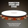 Meinl Percussion Traditional Headed Tambourine - With Goat Skin Head - 10-inch Diameter - Siam Oak / Brass, Antique Brown / Natural (TAH1B-AB) #1