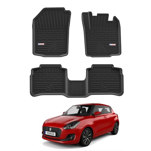 Image of 3D TPE Car Floor Mat for Swift (2018) Custom Fit, Heavy Duty & Anti-Slip Swift Floor Mat | Easy to Clean, All Weather Resistant, Waterproof & Dustproof Car Foot Mat