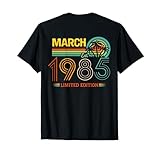 sur Le Dos   Anniversaire de Mars 1985 Édition limitée Vintage 41e T Shirt