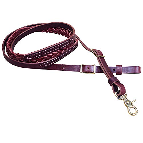 Rênes Roper Weaver classique 3-plait cuir bordeaux équipement western cheval