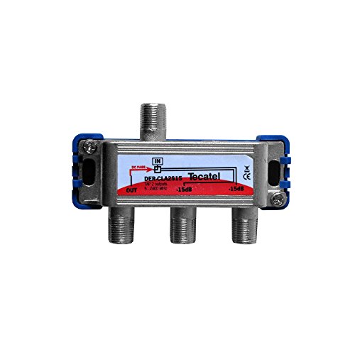 Tecatel DER-CLA2S15 - Derivador Serie Class A, 2 Salidas y 15 dB, Color Gris