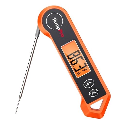 ThermoPro Digital Instant Read Meat Thermometer for Grilling Waterproof Kitchen Cooking Food Thermometer with Ambidextrous Backlit for BBQ Grill Smoker Oil Fry Candy Thermometer