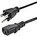 StarTech.com 10 ft Universal Computer Power Cord (NEMA5-15P to C13) - 14 AWG Replacement AC Power Cable for PC or Monitor - 125V @ 15A (PXT1011410)