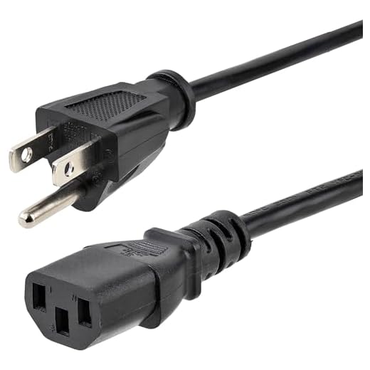 StarTech.com 6ft (1.8m) Heavy Duty Power Cord, NEMA 5-15P to C13 AC Power Cord, 15A 125V, 14AWG, Replacement Computer Power Cord, Monitor Power Cable, PC Power Supply Cable, UL Listed (PXT101146)
