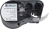 Brady MC-500-595-BL-WT Vinyl B-595 White on Blue Label Maker Cartridge, 25' Width x 1/2