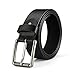 SRXFDC Pasek Mężczyźni Belt Skórzany, Handmade Belt Dla Mężczyzn, Praca Dorywczo Skórzany Pas Z Klamrą Pin Casual Jeans Belt 110-130cm (Color : Black, Size : 130)
