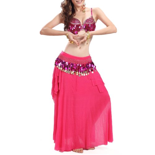 Bellylady Belly Dance Sequined Bra Top, Size For 34B/32C, Idea Rosered #TOP7