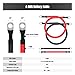 TUELETFU 4 AWG Battery Cable 4 Gauge Battery Cables 4AWG Power Inverter Wires Cables with 3/8 inch Lugs for Solar Systems, RVs, Campers, Travel Trailers, Cars (1FT + 2FT)