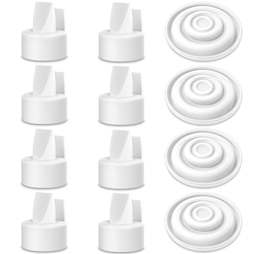 Image of [12-Count] Papablic Pump Parts Compatible with Spectra S1, S2 and 9 Plus, Incl 8-Count Duckbill Valves for Spectra and Medela Pump in Style, 4-Count Silicone Membrane for Spectra Backflow Protector