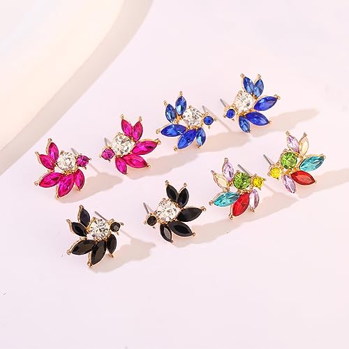 Boucles d'oreilles strass de qualité supérieure au fini brillant précieux