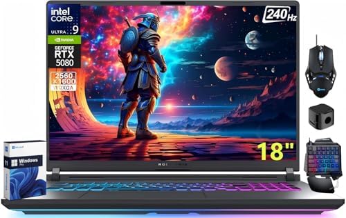 ASUS ROG Strix G18 18 Inch Gaming Laptop 2025, NVIDIA GeForce RTX 5080, Intel Ultra 9 275HX, 18