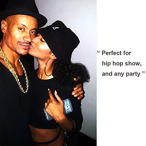 9mm Faux Big Gold Rope Chain Necklace, Sparkling 18K Fake Gold Rope Necklace Chain, 24" Very Pretty Rapper Kit Costume Accessory3