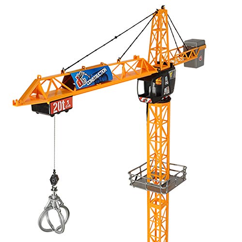 Dickie Toys Mighty Construction Crane With Remote Control, 48" Inches And 350 Degree Rotation Trolley, For Ages 3 And Up - Multicolor