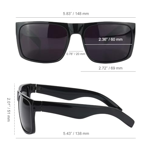 Oversized Polarized Mens Sunglasses XL Big Head Fit, Extra Wide Sunglasses for Men, Large Big Heads Shades4