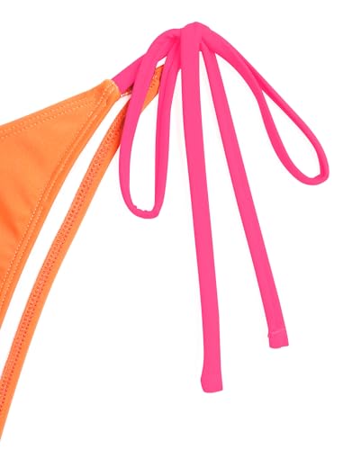 Image of ZAFUL Women's Polka Dot Bikini Set Double Layer Halter Swimsuit Colorblock Side Tie 2 Piece Bathing Suit