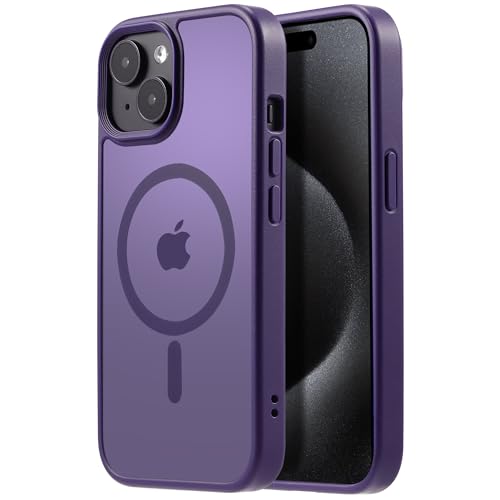 Tigowos for iPhone 15 Magnetic case Fits MagSafe 15FT Drop Resistant Anti-Yellowing Heavy Duty Shockproof Back Cover Fits iPhone 15 Phone Cases 6.1",Deep Purple by Tigowos - Used condition - US$14.11