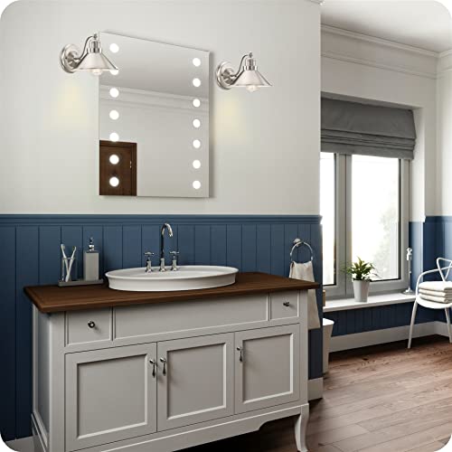 Kira Home Welton 8.5" Modern Industrial Wall Sconce, Brushed Nickel Finish #TOP1