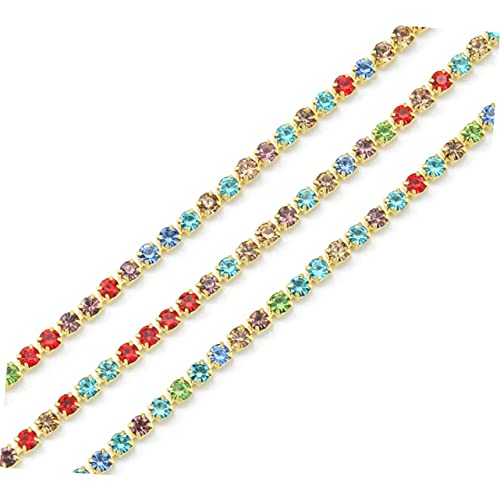 Cadena de rhinestone HAPINARY de 2 rollos para ropa y costura 5