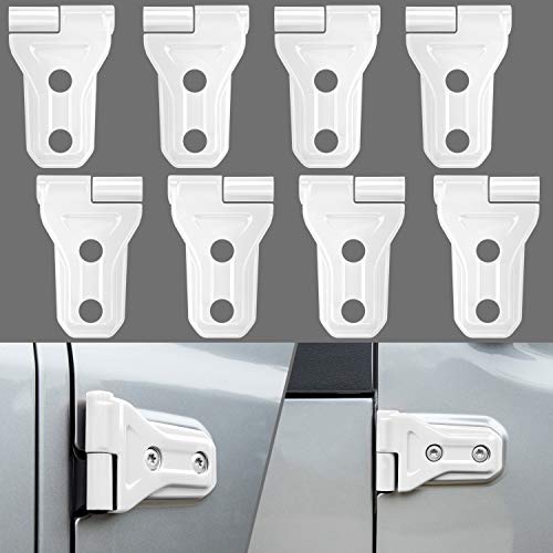 Charnières de porte blanches pour Jeep Wrangler JL JLU Gladiator JT 2018 2019 2020 2021