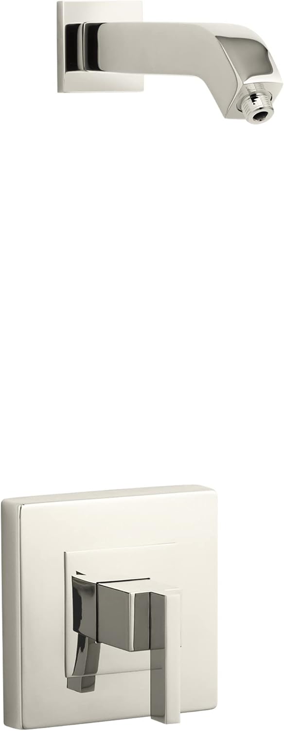 Kohler TLS14670-4-SN Loure Rite-Temp® Shower Valve Trim with Lever Handle, Less Showerhead Vibrant Polished Nickel