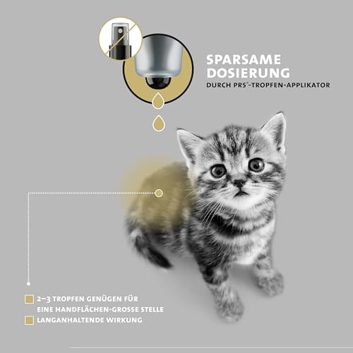 Peticare Anti-Parasiten Mittel für Katzen | gegen Milben Flöhe Pilze | lindert effektiv Juckreiz & unterstützt Regenerationsprozess | einzigartiges PRS® System für Lange Wirkung – petCat Protect 3010