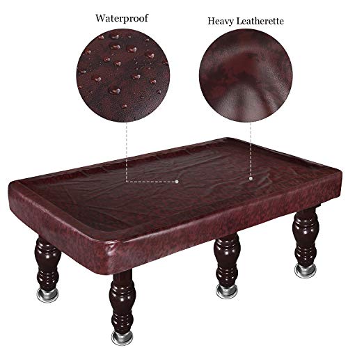 Kohree 7FT Heavy Duty Leatherette Billiard Pool Table Cover, Waterproof & UV Protection(Brown)