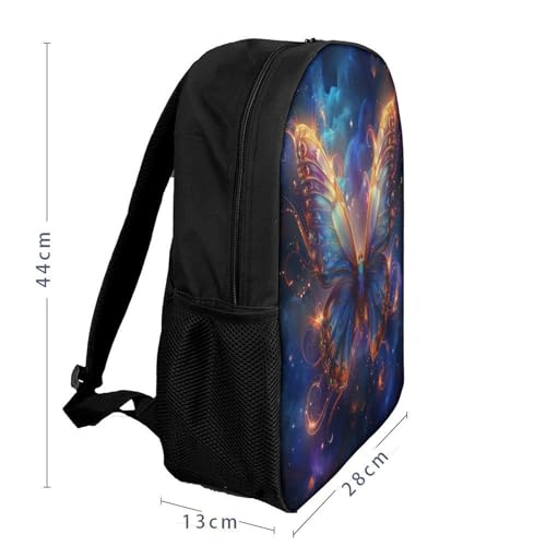 Sac à dos imprimé 3D papillon 43,2 cm haute capacité