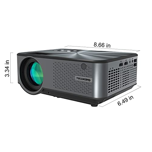 Proyector 4K Full HD 1080p Nativo, Proyector 5G WiFi Bluetooth, 9000 Lúmenes WiFi Portátil Cine En Casa, Ajuste Digital 4D Función de Zoom Proyector Mini Proyector Casa para PPT,PS5,TV Stick,etc