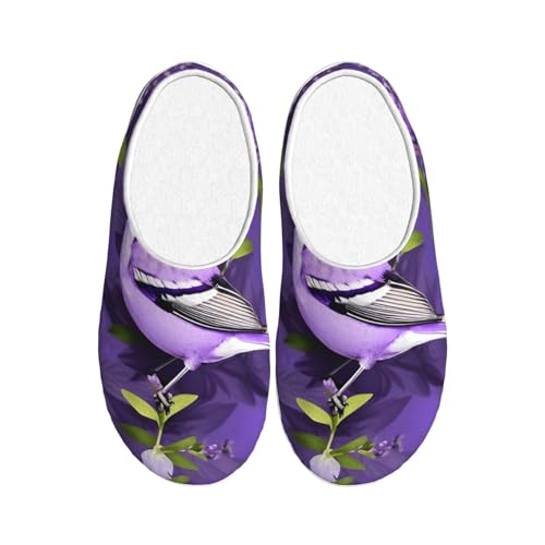 Pantoufles d'hiver chaudes antidérapantes EdWal lavande en peluche pour homme et femme 39 EU