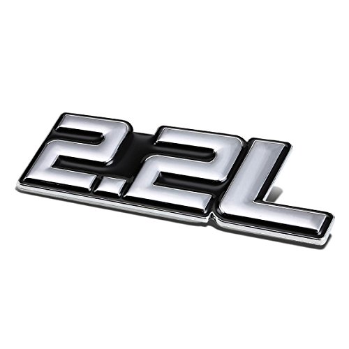 Image of Metal Emblem Decal Logo Trim Badge 2.2L (Silver & Black)