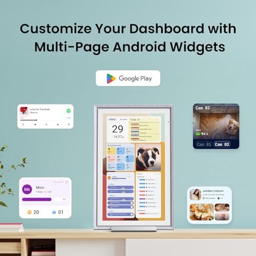 ApoloSign 15.6-inch Digital Calendar: Dual Mode Calendar with Google Play & Multi-calendar Sync, Electronic Planner & Chore Chart, Smart Touchscreen, Interactive Display for Family Schedules (Gray Wood, 15.6") - Image 4