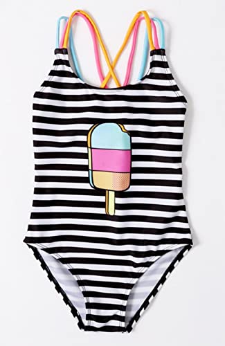 stylesilove Little Girls Sweet Popsicle Striped One-Piece Swimsuit Bathing Suit Beach Swimwear2