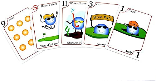 Image of Awestuffs Family Board Games for Adults and Kids - Ages 14 and up, 2 to 6 Players (Play Nine - The Card Game of Golf for Adults & Kids)
