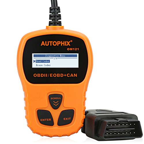 Code Reader Autophix Om121 Obd2 Scanner Universal Automotive Engine Diagnostic Scan Tool For Checking Mil Vin Clear Error Code - Orange #TOP8