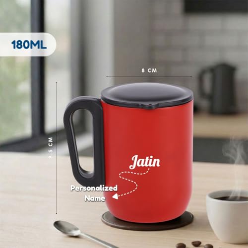 Image of Giftana 3 in 1 Personalized Diary, Pen & 180ml Coffee Mug Gift Set (Red)