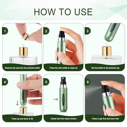 DIMONY Store DIMONY Refillable Perfume Bottle, 4pcs, 5ml, Aluminum - Image 5