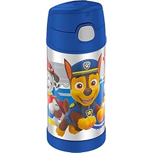 THERMOS-FUNTAINER-12-Ounce-Stainless-Steel-Vacuum-Insulated-Kids-Straw-Bottle-Paw-Patrol