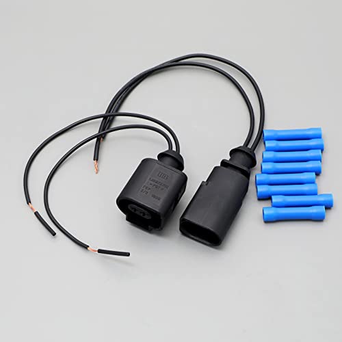 The Lord of the Tools 2Stück 2-poliger Kabelbaumstecker Sensorstecker Reparatursatz 10336102 1J0973802 1J0973702 0,50 Mm²-1,50 Mm² 1 Stecker & 1 Buchse