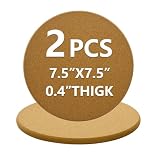 4Pcs Round Cork Trivets, 7.5 Inches Heat Cork Trivets for Hot Dishes, Pots and Pans, Plant Trivet, Hot Pads for Table & Countertop (4)