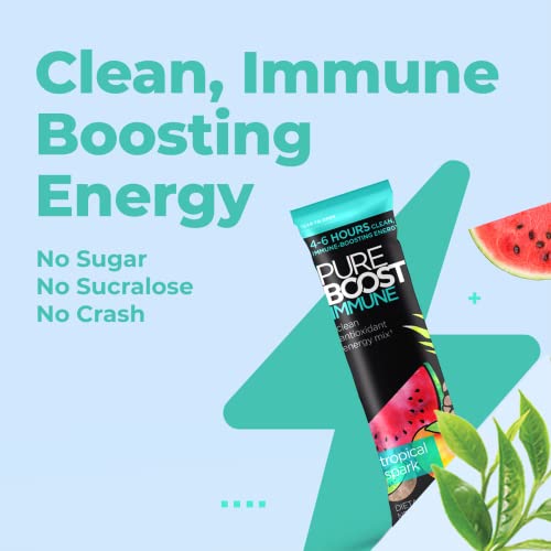 Image of Pureboost Sugar-Free Immune Clean Energy Booster Drink Mix, Tropical 30ct