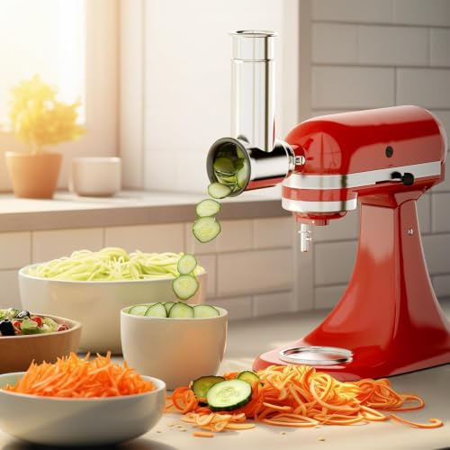 COFUN Edelstahl Gemüseschneider für KitchenAid Küchenmaschinen – Ansicht 3