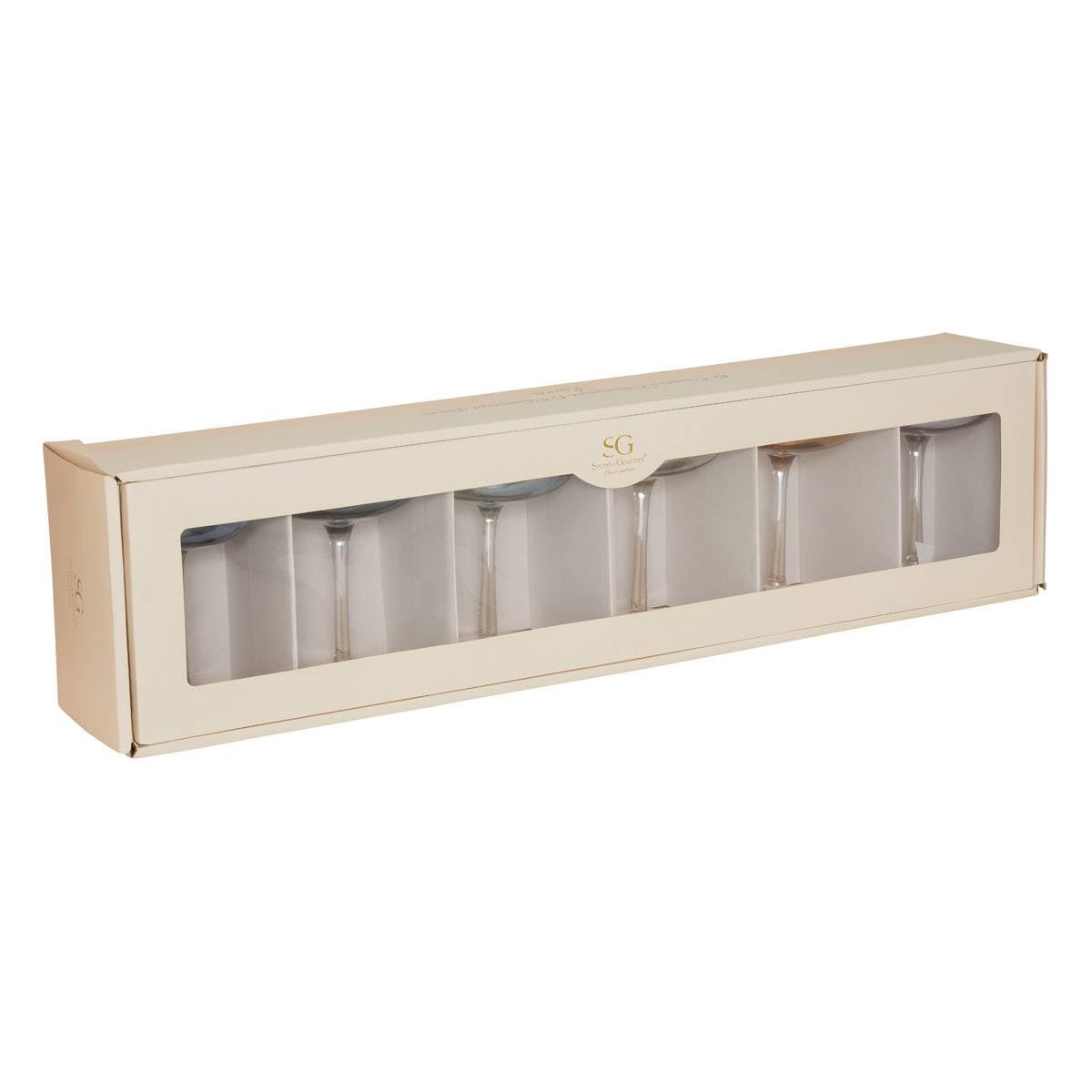 Atmosphera - 6 coupes de champagne lucia d10,5xh15cm