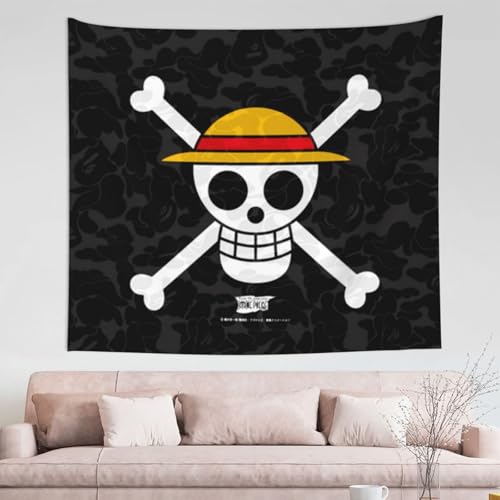 ワンピース おしゃれポスター装飾布壁掛け 遮光目隠し玄関浴室掛け物 部屋窓カーテン装飾用品