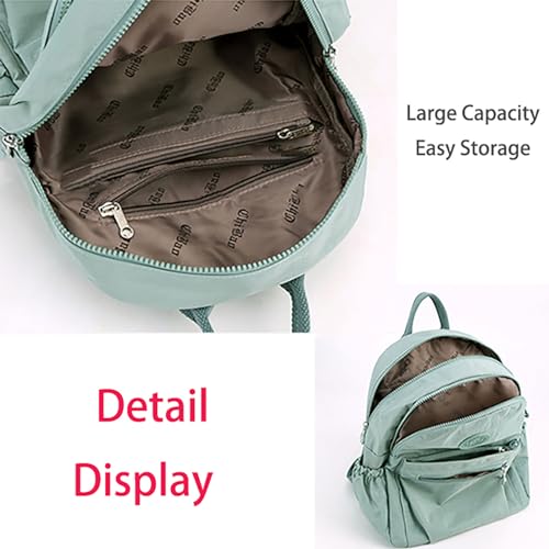 Simple Casual Solid Color Lightweight College Work Backpack Anti Theft Travel Backpack Daypack for Women (Grey)3