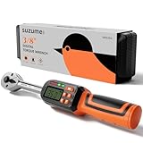 SUZUME Digital Torque Wrench 3/8 Drive (4.9-99.6 Ft. Lb/ 6.6-135 N.m)±2% High Accuracy Digital Torque Wrench with Buzzer and LED Flash Notification Four Units of Measure Torque Wrenches Digital
