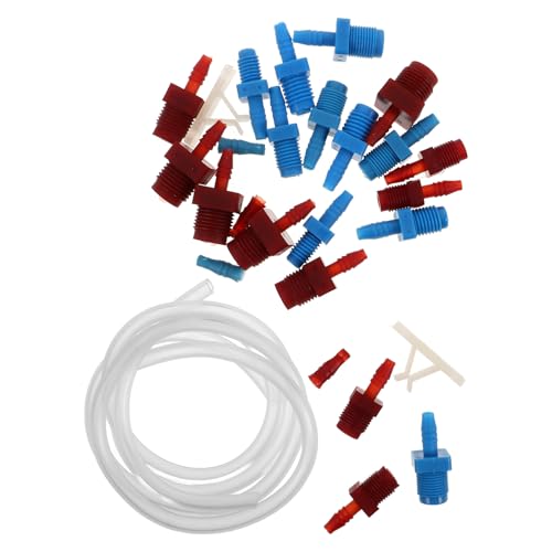 Garneck Kit de Purge de Freins pour Moto Adaptateur de Purgeur de Cylindre, Colliers de Serrage et Raccords Filetés, Système Solide en Plastique Robuste, pour Maintenance et Contrôle