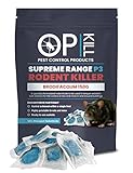 Opkill Rat Poison & Mouse killer - 150g Strongest Supreme Range Bait Available Single Feed Fast acting and Safe for Professional and Domestic use Professional Choice Paste 150G Sachets